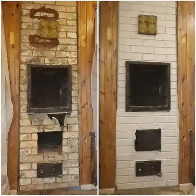 Ремонт печи и замена топочной дверки